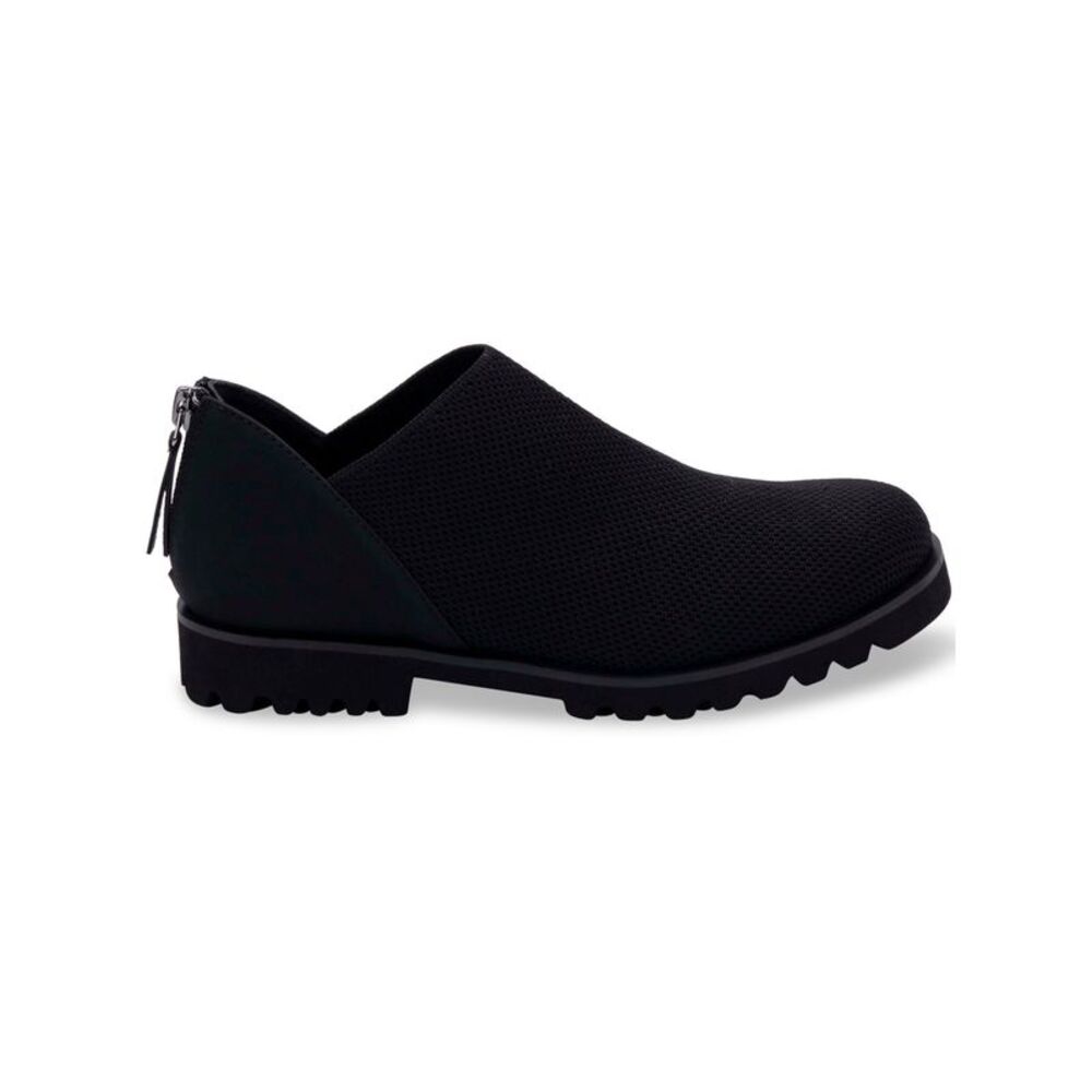 AQUA COLLEGE Womens Black 1/2" Platform Hilda Round Toe Block Heel Shootie 7 M